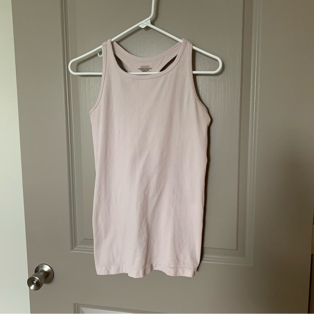 Athleta Renew Ribbed Tank Light Pink Women’s Medium